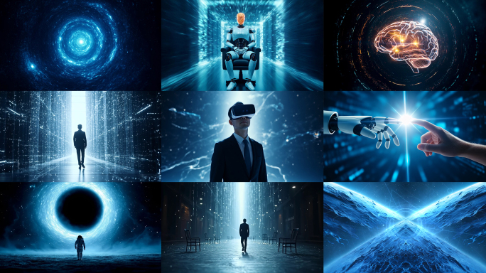 眼睛穿梭宇宙科技创新人类文明时空隧道前进