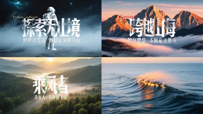 震撼文字 水墨大气字幕片头