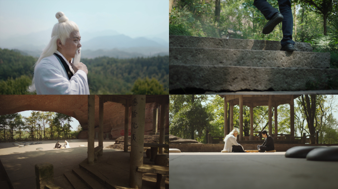 4K烂柯山围棋古今对弈 围棋对弈山水之间