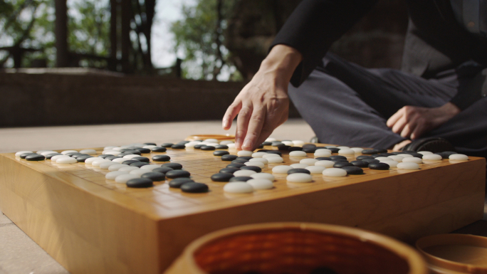 4K烂柯山围棋古今对弈 围棋对弈山水之间