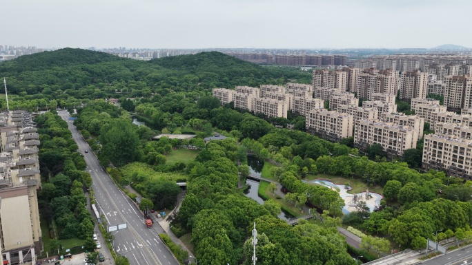 芜湖神山周边公园小区航拍 (2)