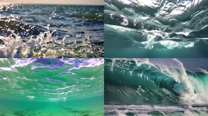 海浪动态自然风光