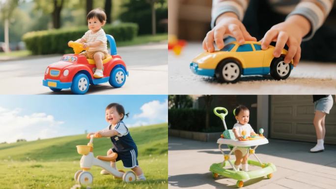 宝宝小孩儿童玩玩具车遥控车学步车