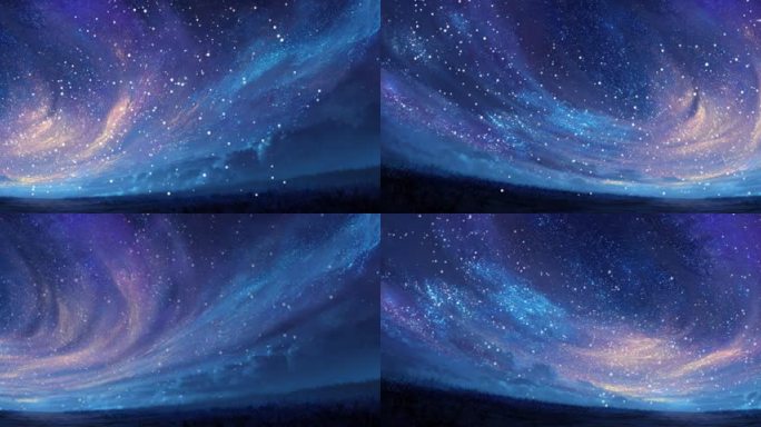 绚丽星空璀璨星河唯美夜空星云星星空背景