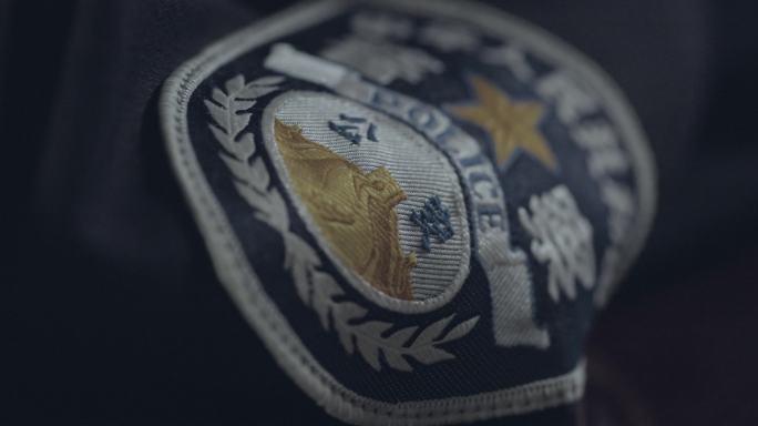 公安形象 警服 警帽 臂章 警察制服空镜