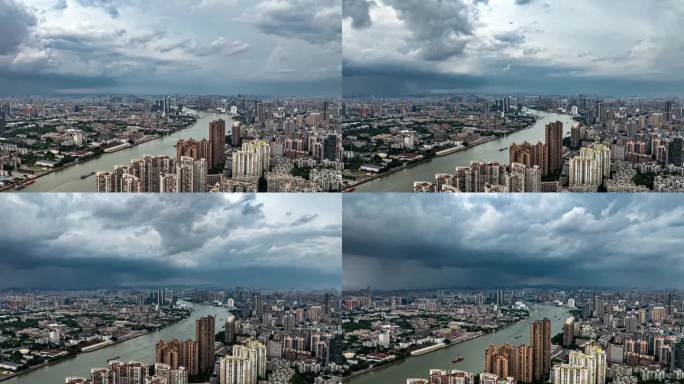 广州大范围强对流乌云暴雨（荔湾）