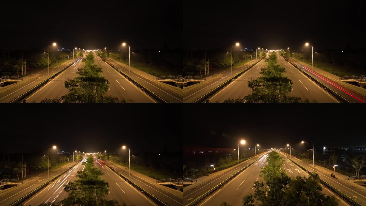 夜晚车流