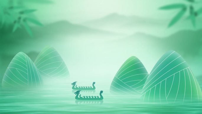 4k高清无缝循环端午节舞台背景模板和素材