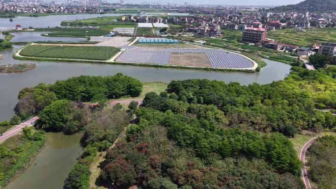 莆田市秀屿区笏石土海湿地公园航拍