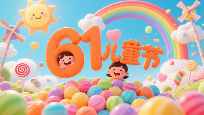 六一糖果乐园儿童节梦幻糖果世界欢乐冒险