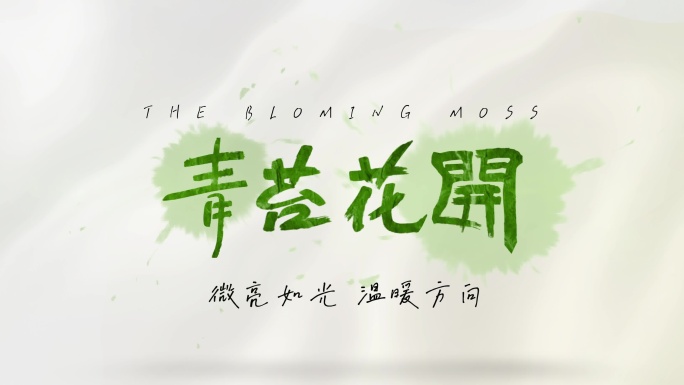 简约清爽文字logo片头