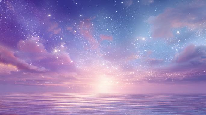 梦幻星云倒影星云梦幻星空梦幻儿童节目背景