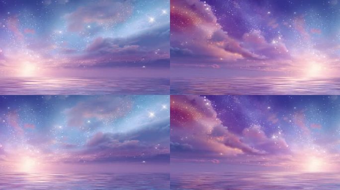 梦幻星云倒影星云梦幻星空梦幻儿童节目背景