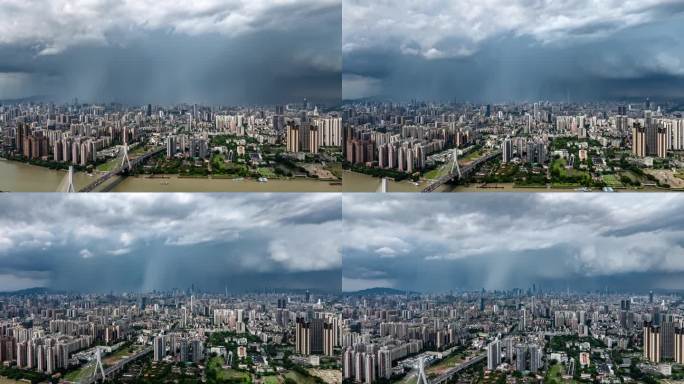 广州大范围强对流乌云暴雨1