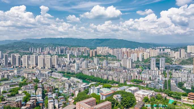 綦江区城市全景延时