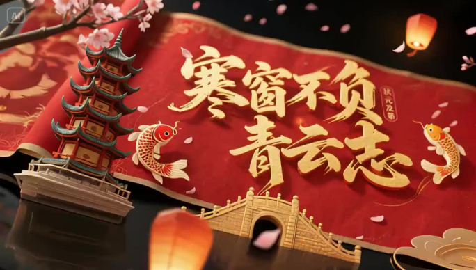 寒窗不负青云志高考励志祝福