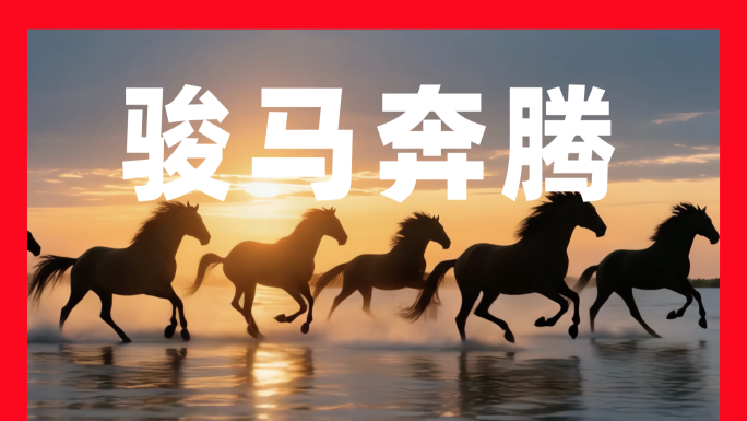 草原骏马奔腾