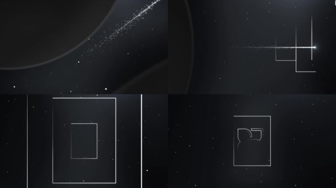 高级质感星空立体空间光影logo演绎