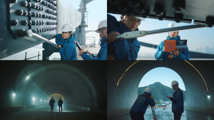 4K 城市基础建设者 工程师隧道巡检维护