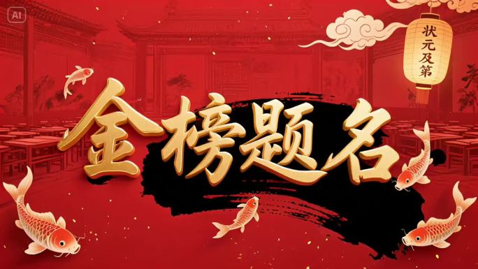 金榜题名鲤鱼跃龙门，2025高考祝福！