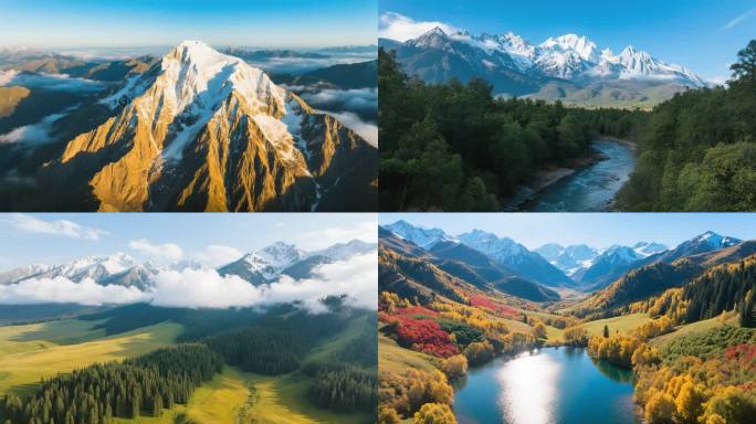 新疆天山风光合集航拍天山