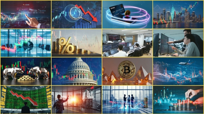 科技金融股市股票K线投资商务商业投资理财