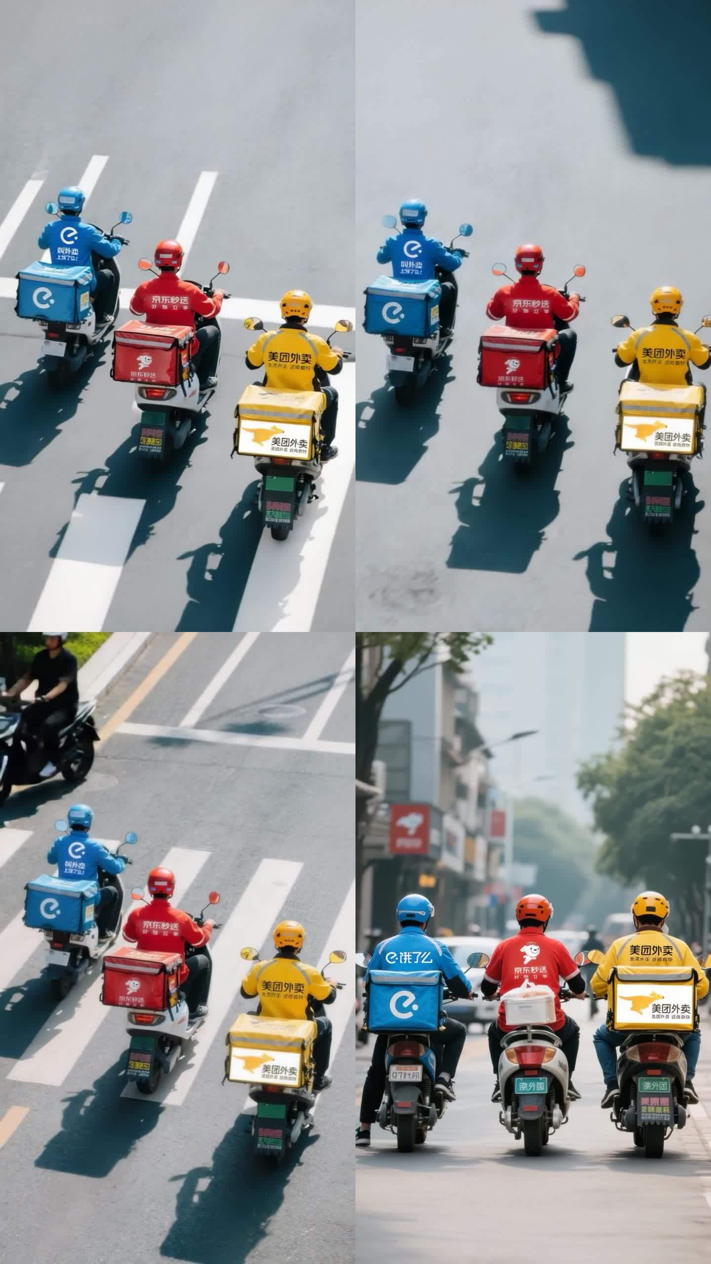 美团京东饿了么外卖骑手小哥外卖员送外卖