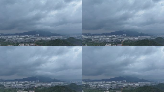 阴天下的城市远景