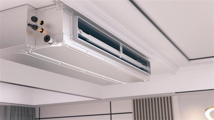 中央空调送风系统展示室内空调循环演示