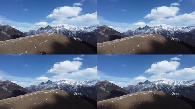 秋冬季高原山脉自然景色