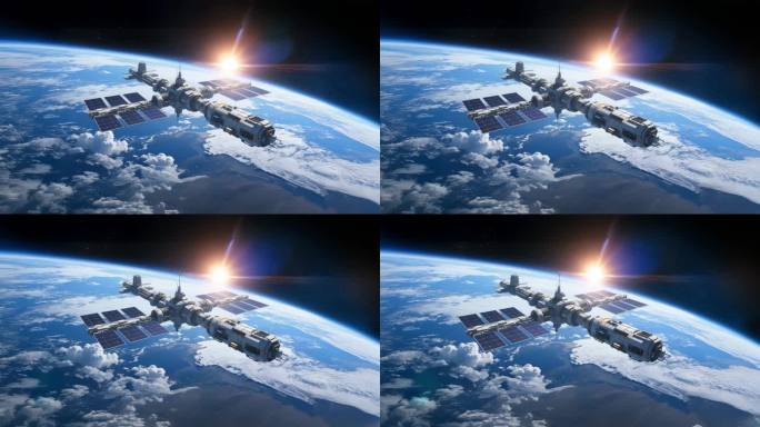上空的国际空间站
