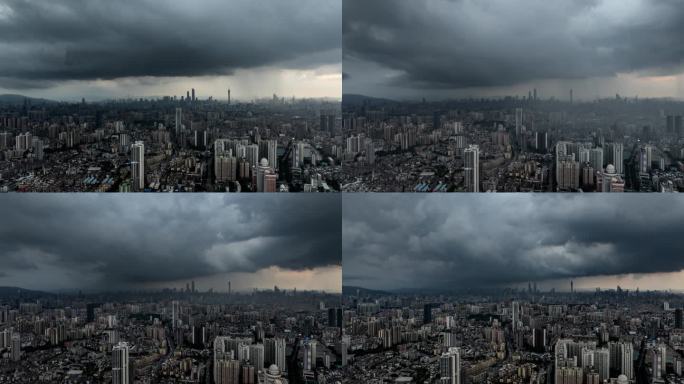 广州大范围台风乌云暴雨天气2