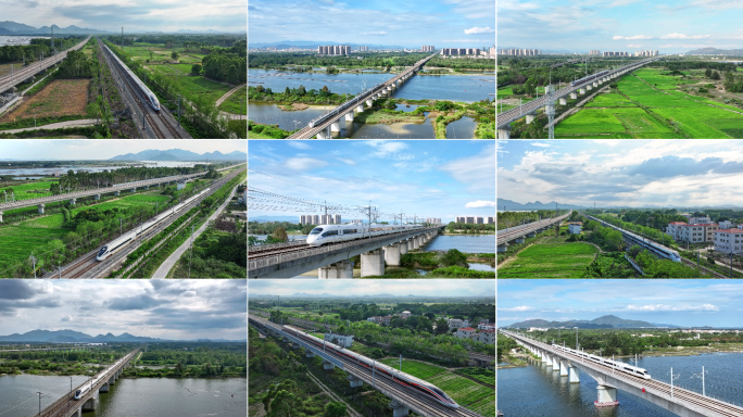 高铁动车 行驶跨海大桥