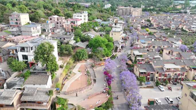 航拍西昌大石板古村