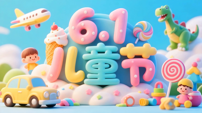 六一儿童节快乐童趣儿童糖果乐园卡通城堡