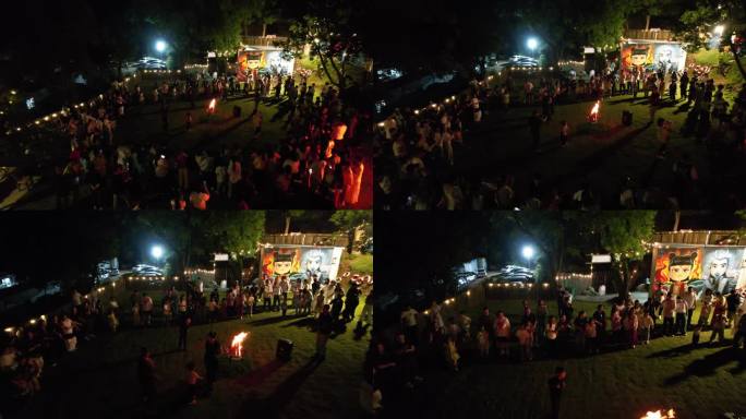 温岭松门团建活动集体活动篝火晚会露营