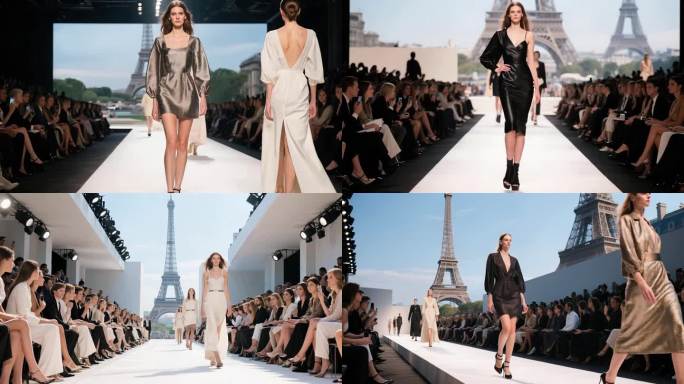 【版权可商用】商业背景 巴黎时装周走秀
