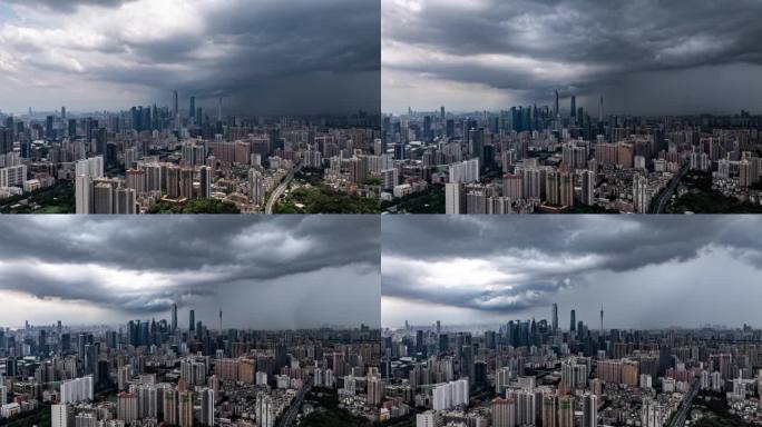 广州大范围台风乌云暴雨天气3