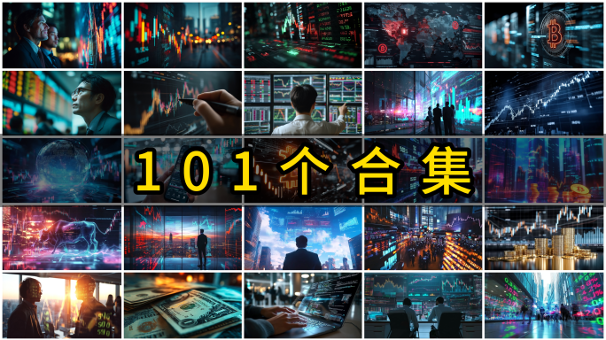 高端科技城市数字金融经济股市K线比特币