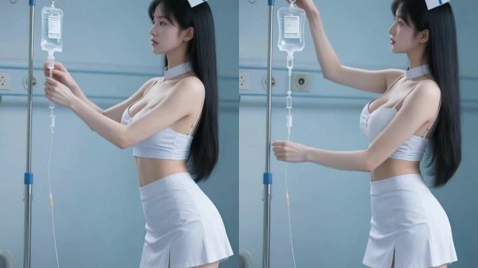 护士调整输液滴速