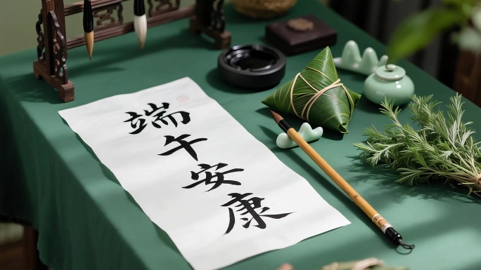 端午节安康粽子习俗包粽子做香囊赛龙舟
