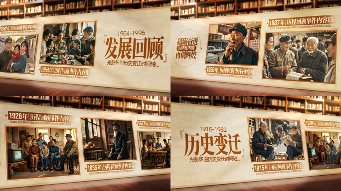 光影历史怀旧图文发展历程时间轴ae模板