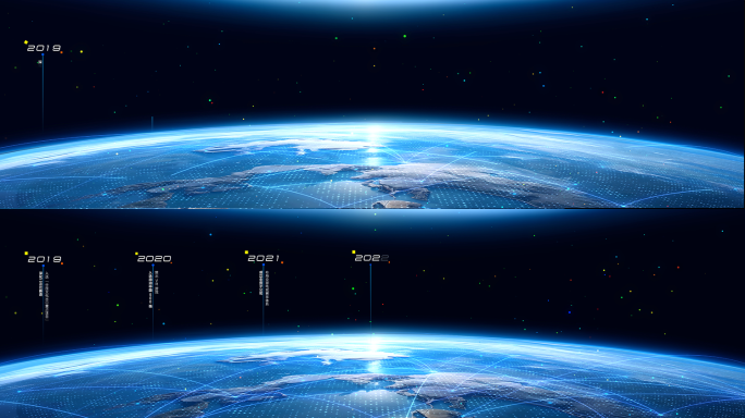 宽屏-企业科技发展历程AE模板