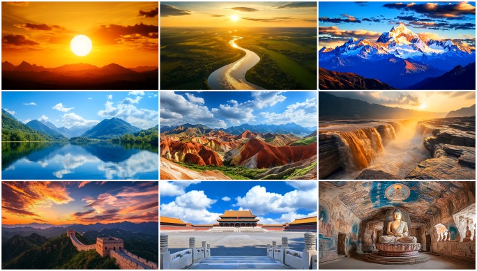 中国航拍祖国大地大好河山自然生态风景合集