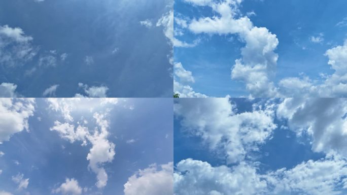 蓝天白云下的云卷云舒 风云变换 机遇