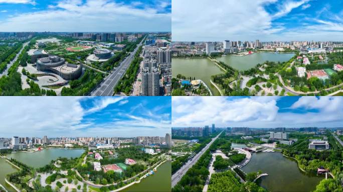 德州航拍——最新4K 现代化城市生态景观