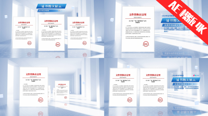 荣誉证书专利文件展示