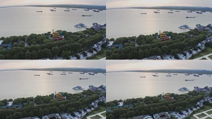 湖南洞庭湖岳阳楼景区自然风光
