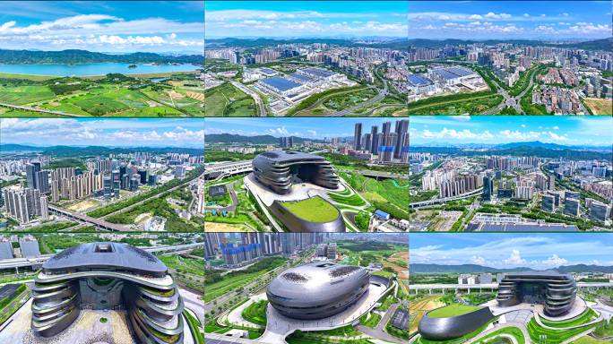 光明深圳科学馆 光明城市延时航拍