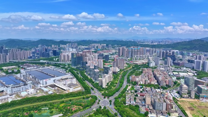 光明深圳科学馆 光明城市延时航拍